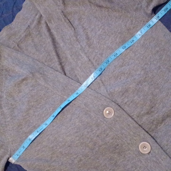 💙🌹Gray Cardigan Soft Knit Sweater Long Open Front - Picture 10 of 12